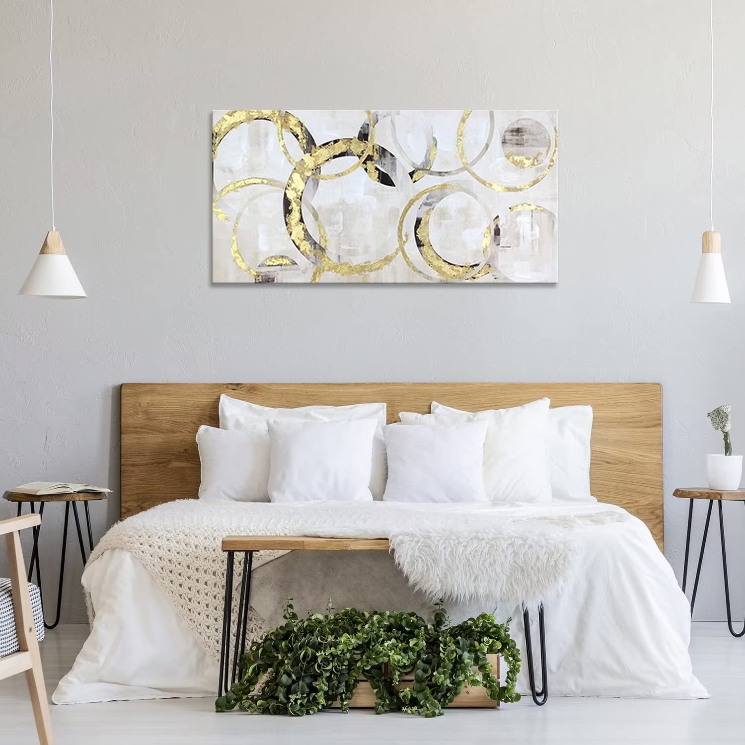 抽象油彩画 金色フレーム Amazon.co.jp: 抽象画 ゴールド ホイル ライン ピクチャー